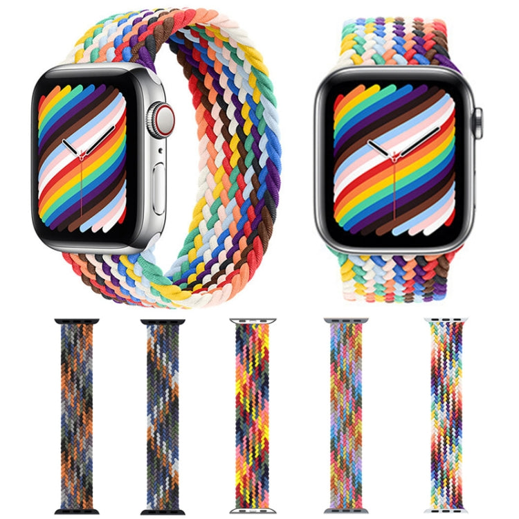 أحزمة ساعة بديلة من النايلون المضفر برأس معدني، الحجم: M 155مم لسلسلة Apple Watch 6 و SE و 5 و 4 بمقاس 44مم / 3 و 2 و 1 بمقاس 42مم، M 155مم 44مم / 42مم