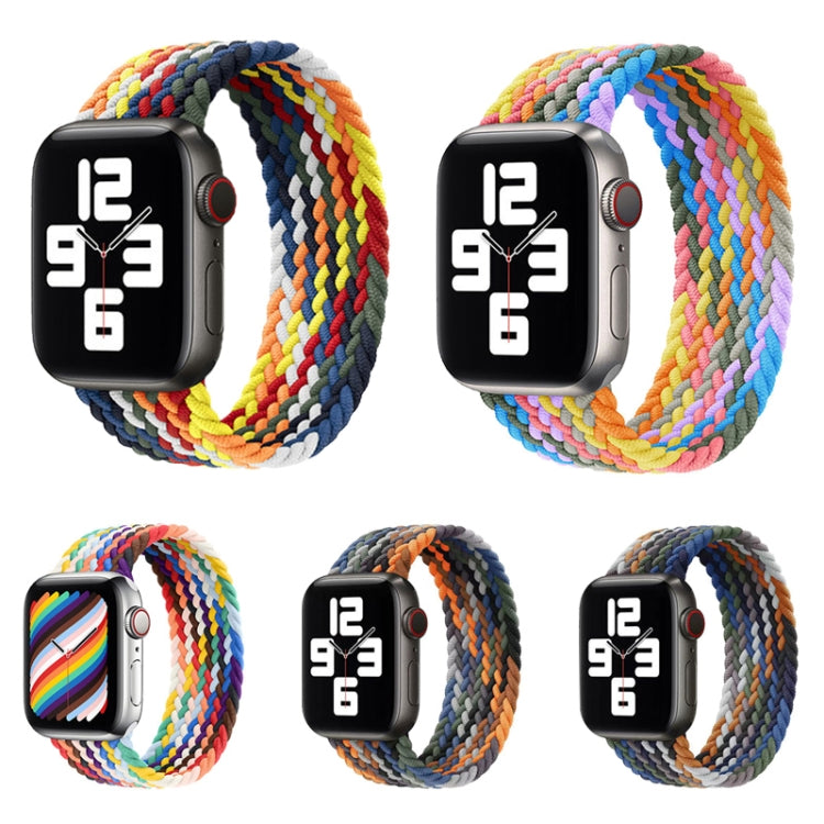 أحزمة ساعة بديلة من النايلون المضفر برأس معدني، الحجم: L 165مم لسلسلة Apple Watch 6 و SE و 5 و 4 بمقاس 44مم / 3 و 2 و 1 بمقاس 42مم، L 165مم 44مم / 42مم