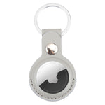 For AirTag 2nd Gen / AirTag 1st Gen Shockproof Anti-scratch Leather Protective Case Cover with Hang Loop Key Chain