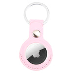 For AirTag 2nd Gen / AirTag 1st Gen Shockproof Anti-scratch Leather Protective Case Cover with Hang Loop Key Chain