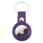 For AirTag 2nd Gen / AirTag 1st Gen Shockproof Anti-scratch Leather Protective Case Cover with Hang Loop Key Chain