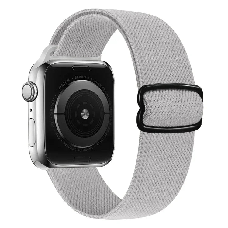 حزام ساعة بديل من النايلون مع إبزيم بشكل 8، لسلسلة Apple Watch 9 و 8 و 7 بمقاس 41مم / SE 3 و SE 2 و 6 و SE و 5 و 4 بمقاس 40مم / 3 و 2 و 1 بمقاس 38مم، لسلسلة Apple Watch 7 بمقاس 45مم / و 6 و SE و 5 و 4 بمقاس 44مم