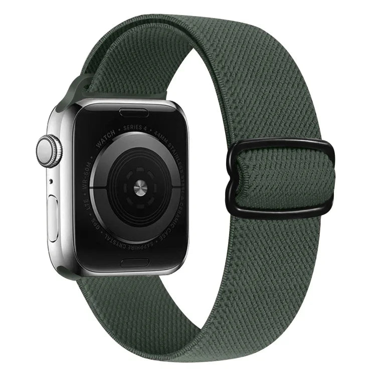 حزام ساعة بديل من النايلون مع إبزيم بشكل 8، لسلسلة Apple Watch 9 و 8 و 7 بمقاس 41مم / SE 3 و SE 2 و 6 و SE و 5 و 4 بمقاس 40مم / 3 و 2 و 1 بمقاس 38مم، لسلسلة Apple Watch 7 بمقاس 45مم / و 6 و SE و 5 و 4 بمقاس 44مم