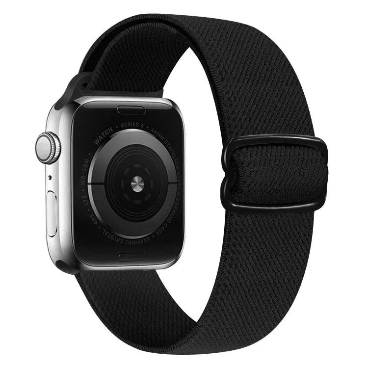 حزام ساعة بديل من النايلون مع إبزيم بشكل 8، لسلسلة Apple Watch 9 و 8 و 7 بمقاس 41مم / SE 3 و SE 2 و 6 و SE و 5 و 4 بمقاس 40مم / 3 و 2 و 1 بمقاس 38مم، لسلسلة Apple Watch 7 بمقاس 45مم / و 6 و SE و 5 و 4 بمقاس 44مم