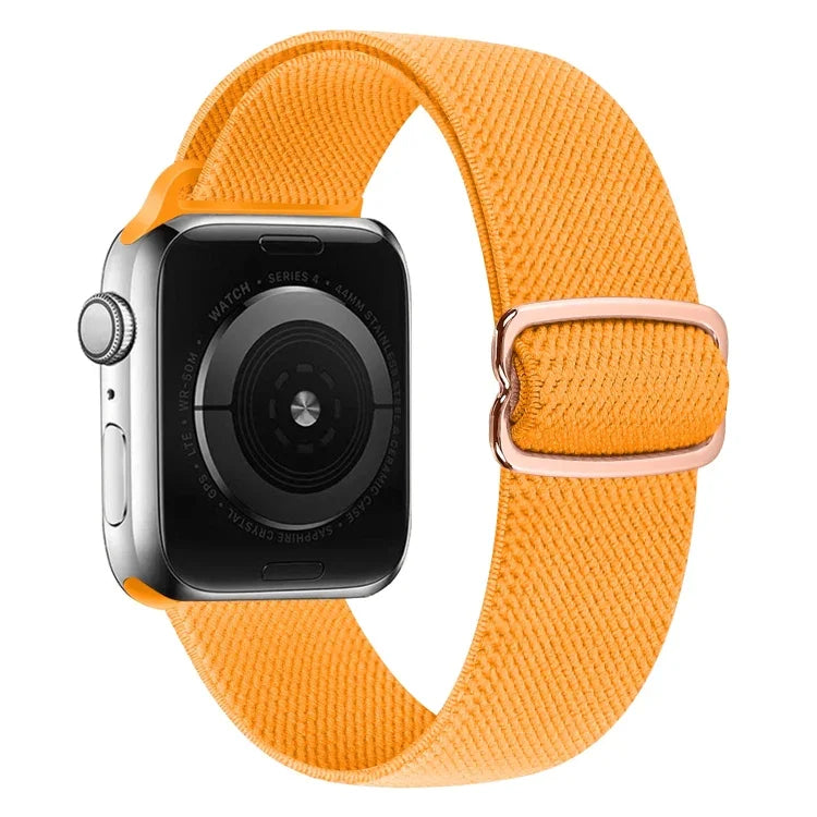 حزام ساعة بديل من النايلون مع إبزيم بشكل 8، لسلسلة Apple Watch 9 و 8 و 7 بمقاس 41مم / SE 3 و SE 2 و 6 و SE و 5 و 4 بمقاس 40مم / 3 و 2 و 1 بمقاس 38مم، لسلسلة Apple Watch 7 بمقاس 45مم / و 6 و SE و 5 و 4 بمقاس 44مم