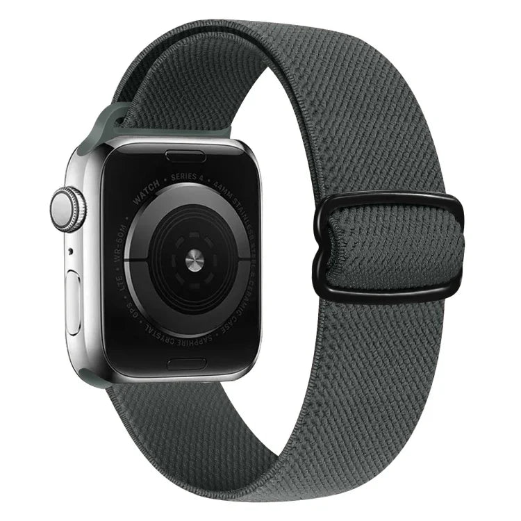 حزام ساعة بديل من النايلون مع إبزيم بشكل 8، لسلسلة Apple Watch 9 و 8 و 7 بمقاس 41مم / SE 3 و SE 2 و 6 و SE و 5 و 4 بمقاس 40مم / 3 و 2 و 1 بمقاس 38مم، لسلسلة Apple Watch 7 بمقاس 45مم / و 6 و SE و 5 و 4 بمقاس 44مم