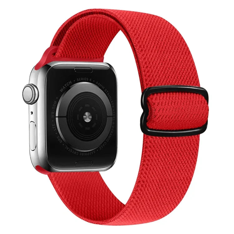 حزام ساعة بديل من النايلون مع إبزيم بشكل 8، لسلسلة Apple Watch 9 و 8 و 7 بمقاس 41مم / SE 3 و SE 2 و 6 و SE و 5 و 4 بمقاس 40مم / 3 و 2 و 1 بمقاس 38مم، لسلسلة Apple Watch 7 بمقاس 45مم / و 6 و SE و 5 و 4 بمقاس 44مم