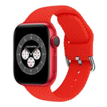 أحزمة ساعة بديلة من السيليكون المضفر مع إبزيم لسلسلة Apple Watch، 7 بمقاس 45مم / 6 و SE و 5 و 4 بمقاس 44مم / 3 و 2 و 1 بمقاس 42مم، 7 بمقاس 41مم / 6 و SE و 5 و 4 بمقاس 40مم / 3 و 2 و 1 بمقاس 38مم