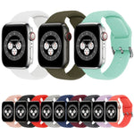أحزمة ساعة بديلة من السيليكون المضفر مع إبزيم لسلسلة Apple Watch، 7 بمقاس 45مم / 6 و SE و 5 و 4 بمقاس 44مم / 3 و 2 و 1 بمقاس 42مم، 7 بمقاس 41مم / 6 و SE و 5 و 4 بمقاس 40مم / 3 و 2 و 1 بمقاس 38مم
