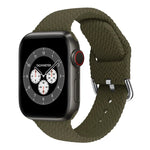 أحزمة ساعة بديلة من السيليكون المضفر مع إبزيم لسلسلة Apple Watch، 7 بمقاس 45مم / 6 و SE و 5 و 4 بمقاس 44مم / 3 و 2 و 1 بمقاس 42مم، 7 بمقاس 41مم / 6 و SE و 5 و 4 بمقاس 40مم / 3 و 2 و 1 بمقاس 38مم