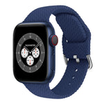 أحزمة ساعة بديلة من السيليكون المضفر مع إبزيم لسلسلة Apple Watch، 7 بمقاس 45مم / 6 و SE و 5 و 4 بمقاس 44مم / 3 و 2 و 1 بمقاس 42مم، 7 بمقاس 41مم / 6 و SE و 5 و 4 بمقاس 40مم / 3 و 2 و 1 بمقاس 38مم