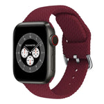 أحزمة ساعة بديلة من السيليكون المضفر مع إبزيم لسلسلة Apple Watch، 7 بمقاس 45مم / 6 و SE و 5 و 4 بمقاس 44مم / 3 و 2 و 1 بمقاس 42مم، 7 بمقاس 41مم / 6 و SE و 5 و 4 بمقاس 40مم / 3 و 2 و 1 بمقاس 38مم