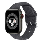 أحزمة ساعة بديلة من السيليكون المضفر مع إبزيم لسلسلة Apple Watch، 7 بمقاس 45مم / 6 و SE و 5 و 4 بمقاس 44مم / 3 و 2 و 1 بمقاس 42مم، 7 بمقاس 41مم / 6 و SE و 5 و 4 بمقاس 40مم / 3 و 2 و 1 بمقاس 38مم