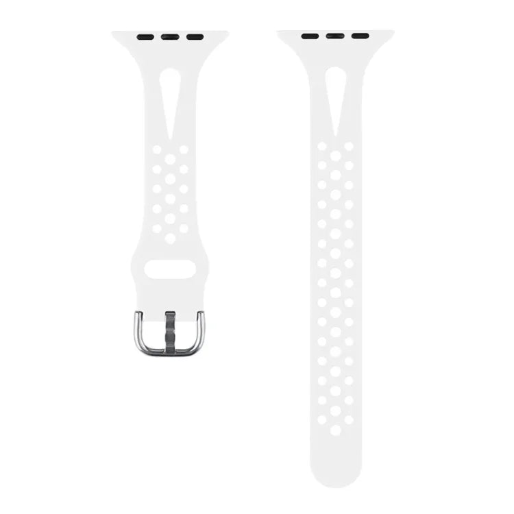 Silicone Replacement Watchbands For Apple Watch Series, 7 45mm / 6 & SE & 5 & 4 44mm / 3 & 2 & 1 42mm, 7 41mm / 6 & SE & 5 & 4 40mm / 3 & 2 & 1 38mm