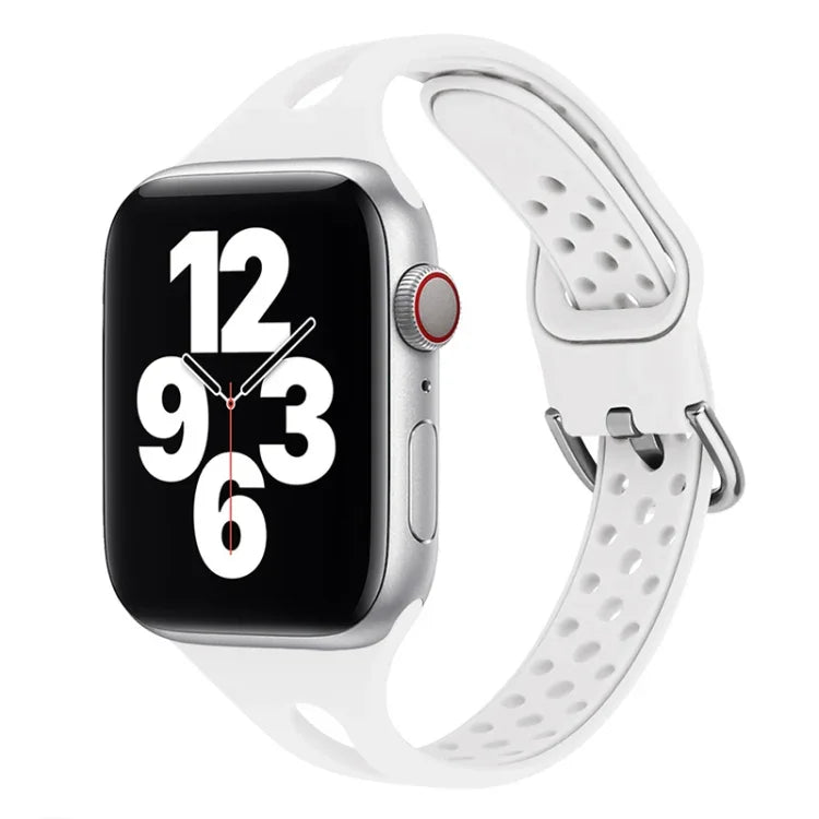 أحزمة ساعة بديلة من السيليكون لسلسلة Apple Watch، 7 بمقاس 45مم / 6 و SE و 5 و 4 بمقاس 44مم / 3 و 2 و 1 بمقاس 42مم، 7 بمقاس 41مم / 6 و SE و 5 و 4 بمقاس 40مم / 3 و 2 و 1 بمقاس 38مم