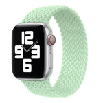 حزام ساعة بديل من النايلون المضفر برأس معدني بلون صلب لسلسلة Apple Watch 6 و SE و 5 و 4 بمقاس 40مم / 3 و 2 و 1 بمقاس 38مم، L 155مم