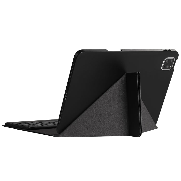 غطاء جلد للوحة مفاتيح بلوتوث قابل للفصل مع حامل مثلث وفتحة قلم، لجهاز iPad 9.7 2018 و2017 / Pro 9.7 / Air 2، لجهاز iPad 10.2 2020 و2019 / Pro 10.5 بوصة / Air 3 10.5 بوصة