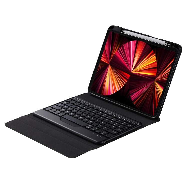 غطاء جلد للوحة مفاتيح بلوتوث قابل للفصل مع حامل مثلث وفتحة قلم، لجهاز iPad 9.7 2018 و2017 / Pro 9.7 / Air 2، لجهاز iPad 10.2 2020 و2019 / Pro 10.5 بوصة / Air 3 10.5 بوصة