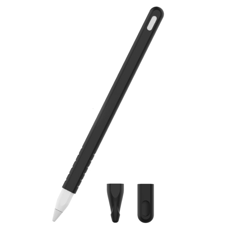 مجموعة غطاء حماية قلم سيليكون بألوان صافية 3 في 1 لقلم Apple Pencil 2