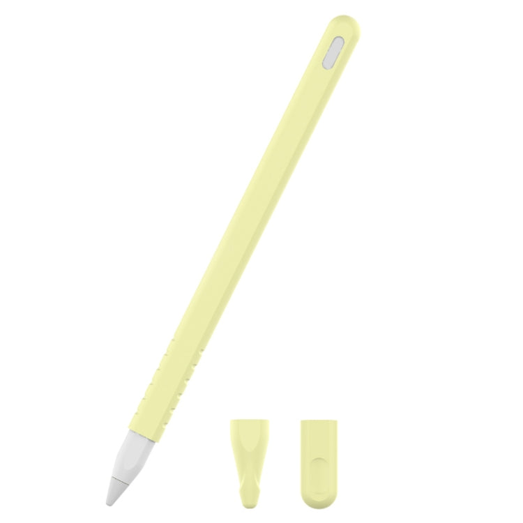 مجموعة غطاء حماية قلم سيليكون بألوان صافية 3 في 1 لقلم Apple Pencil 2