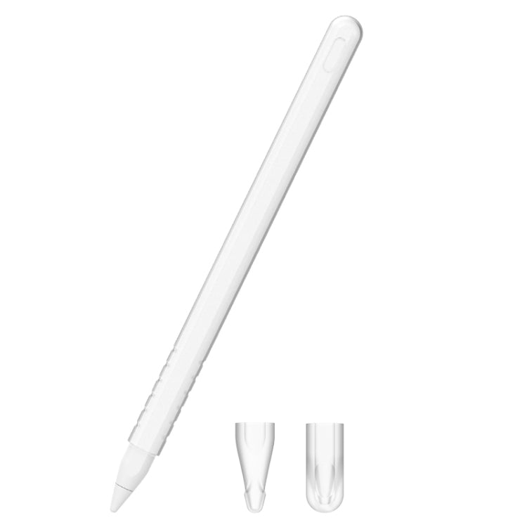 مجموعة غطاء حماية قلم سيليكون بألوان صافية 3 في 1 لقلم Apple Pencil 2