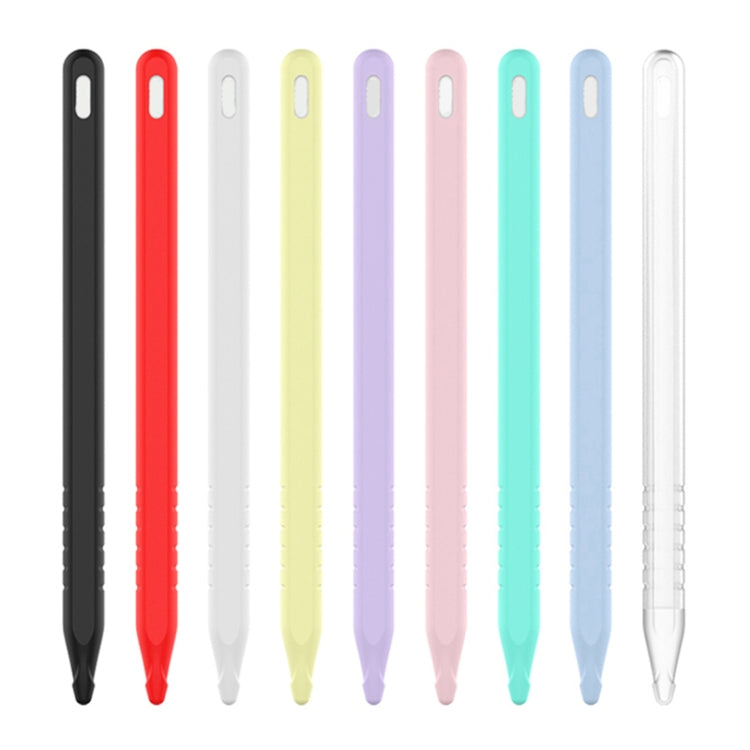 مجموعة غطاء حماية قلم سيليكون بألوان صافية 3 في 1 لقلم Apple Pencil 2