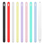 مجموعة غطاء حماية قلم سيليكون بألوان صافية 3 في 1 لقلم Apple Pencil 2