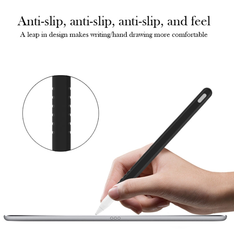 مجموعة غطاء حماية قلم سيليكون بألوان صافية 3 في 1 لقلم Apple Pencil 2