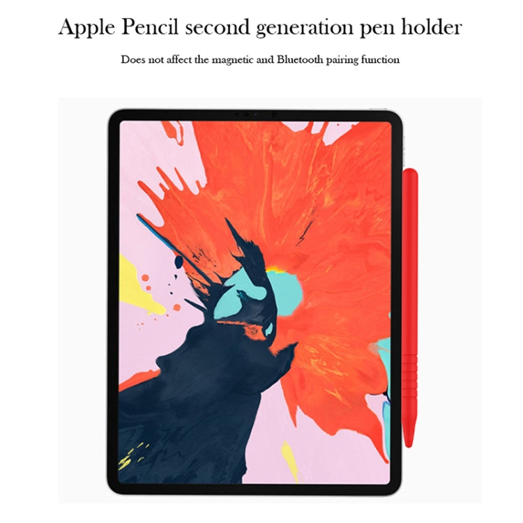 مجموعة غطاء حماية قلم سيليكون بألوان صافية 3 في 1 لقلم Apple Pencil 2