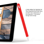 مجموعة غطاء حماية قلم سيليكون بألوان صافية 3 في 1 لقلم Apple Pencil 2