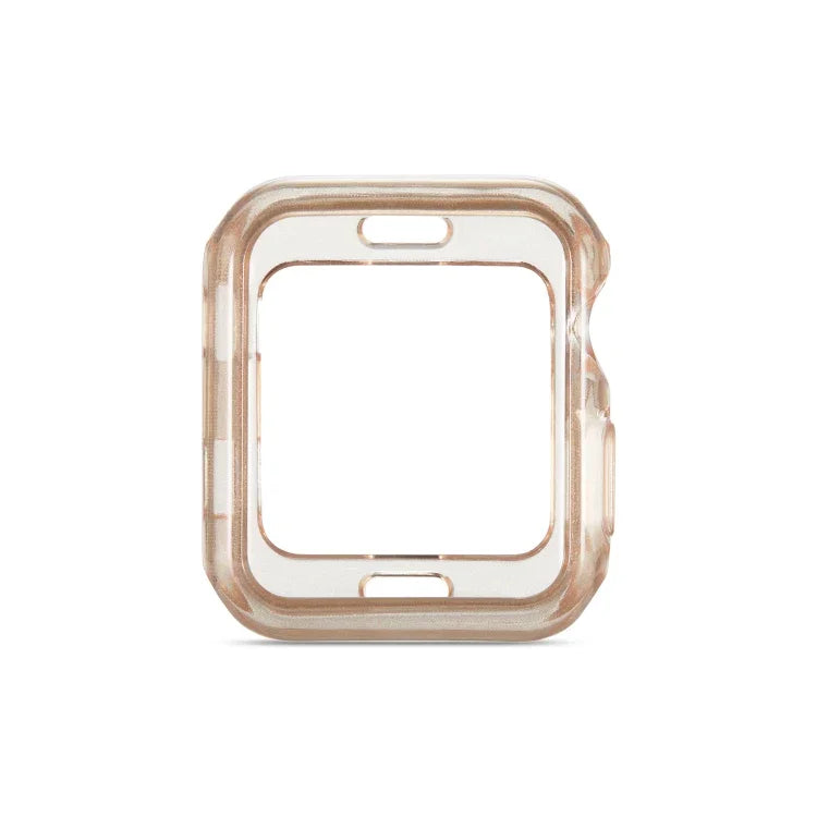 غطاء حماية من TPU مع مسحوق لامع، لسلسلة Apple Watch 6 / 5 / 4 / Watch SE مقاس 44مم، لسلسلة Apple Watch 3 و 2 و 1 مقاس 42مم، لسلسلة Apple Watch 6 / 5 / 4 / Watch SE مقاس 40مم، لسلسلة Apple Watch 3 و 2 و 1 مقاس 38مم
