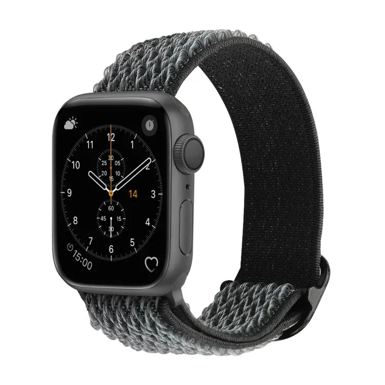 أساور ساعة بديلة من النايلون بنمط الموجة لسلسلة Apple Watch، 7 مقاس 45مم / 6 و SE و 5 و 4 مقاس 44مم / 3 و 2 و 1 مقاس 42مم، 7 مقاس 41مم / 6 و SE و 5 و 4 مقاس 40مم / 3 و 2 و 1 مقاس 38مم