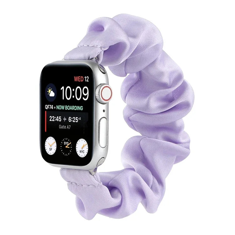 أساور ساعة بديلة على شكل رباط شعر لسلسلة Apple Watch، 7 مقاس 45مم / 6 و SE و 5 و 4 مقاس 44مم / 3 و 2 و 1 مقاس 42مم، 7 مقاس 41مم / 6 و SE و 5 و 4 مقاس 40مم / 3 و 2 و 1 مقاس 38مم