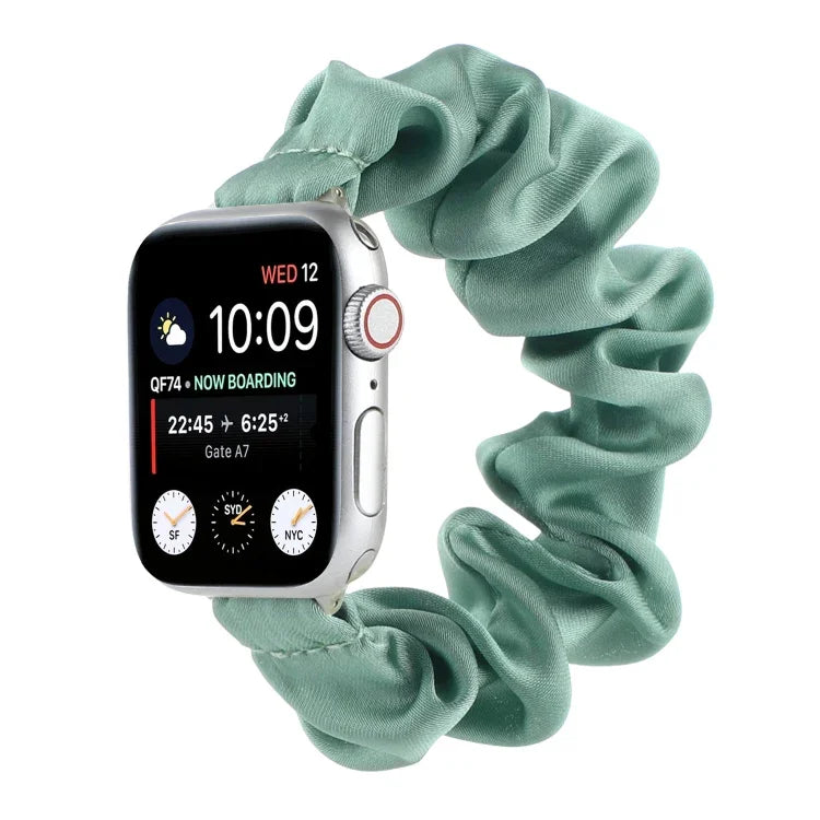 أساور ساعة بديلة على شكل رباط شعر لسلسلة Apple Watch، 7 مقاس 45مم / 6 و SE و 5 و 4 مقاس 44مم / 3 و 2 و 1 مقاس 42مم، 7 مقاس 41مم / 6 و SE و 5 و 4 مقاس 40مم / 3 و 2 و 1 مقاس 38مم