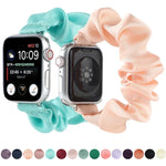 أساور ساعة بديلة على شكل رباط شعر لسلسلة Apple Watch، 7 مقاس 45مم / 6 و SE و 5 و 4 مقاس 44مم / 3 و 2 و 1 مقاس 42مم، 7 مقاس 41مم / 6 و SE و 5 و 4 مقاس 40مم / 3 و 2 و 1 مقاس 38مم
