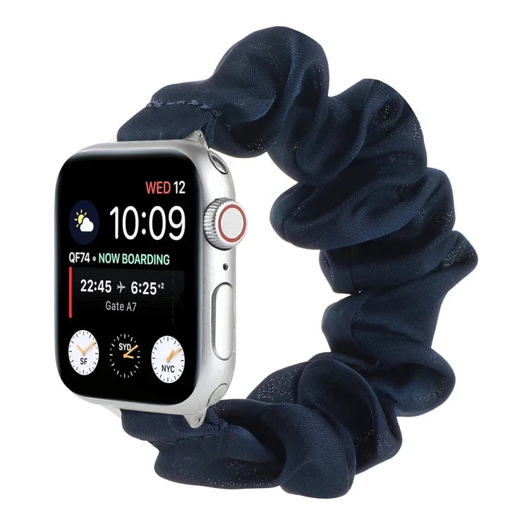 أساور ساعة بديلة على شكل رباط شعر لسلسلة Apple Watch، 7 مقاس 45مم / 6 و SE و 5 و 4 مقاس 44مم / 3 و 2 و 1 مقاس 42مم، 7 مقاس 41مم / 6 و SE و 5 و 4 مقاس 40مم / 3 و 2 و 1 مقاس 38مم