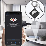 غطاء من ألياف الكربون مربع بأربع زوايا مع حلقة مفاتيح لـ AirTag الجيل الثاني / AirTag الجيل الأول