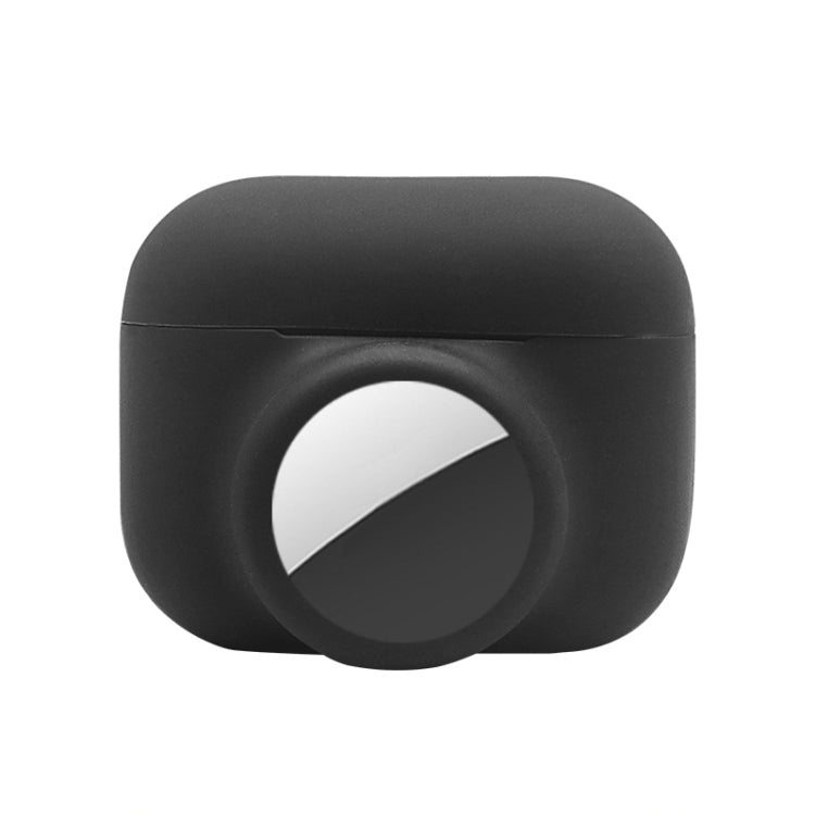 غطاء واقي من السيليكون مقاوم للصدمات بتغطية كاملة 2 في 1، لـ AirPods Pro / AirTag