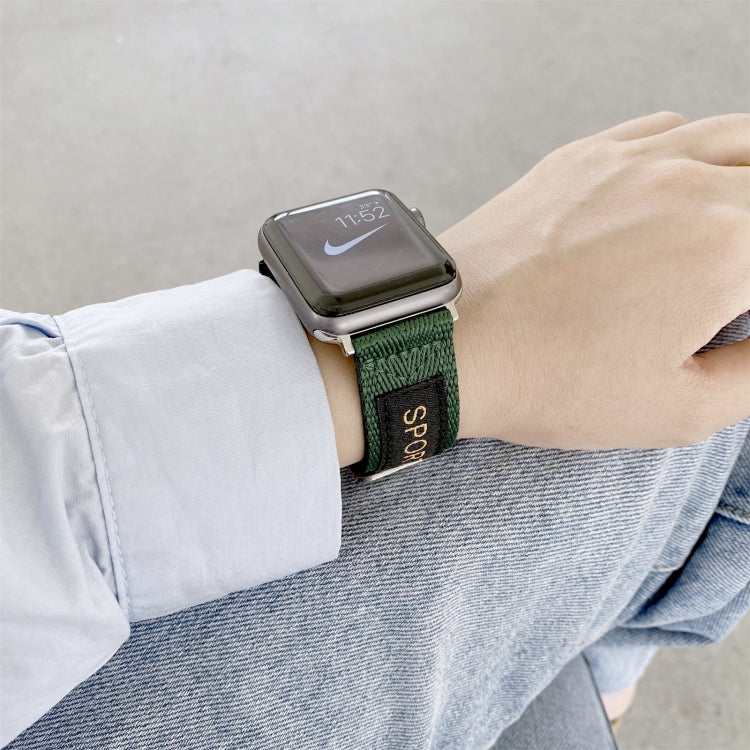 سوار ساعة بديل من النايلون، لسلسلة Apple Watch 7 مقاس 41 مم / 6 وSE و5 و4 مقاس 40 مم، لسلسلة Apple Watch 7 مقاس 45 مم / 6 وSE و5 و4 مقاس 44 مم