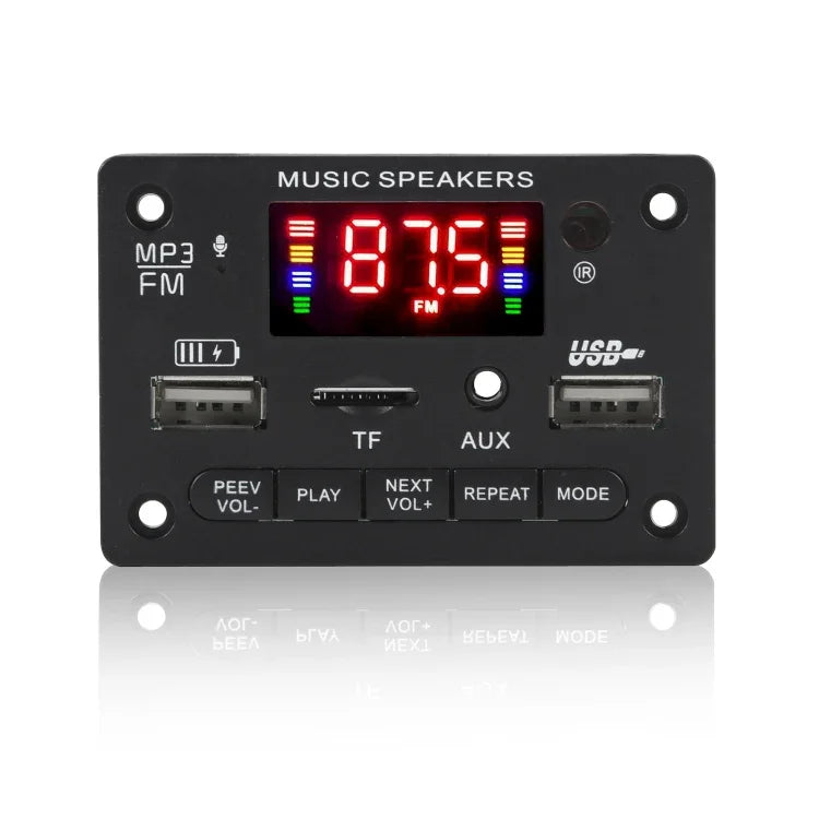لوحة فك ترميز مشغل MP3 صوتي للسيارة 12 فولت JX-809BT مع راديو FM وUSB وبلوتوث / تحكم عن بعد / تسجيل، JX-809BT