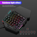 مجموعة تحويل لوحة مفاتيح وفأرة HXSJ P8+V100+J900 + لوحة مفاتيح بيد واحدة + فأرة ألعاب قابلة للبرمجة، P8+V100+A883