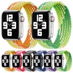 سوار ساعة بديل من النايلون المنسوج بحلقة واحدة، الحجم: M 145مم لسلسلة Apple Watch 6 و SE و 5 و 4 40مم / 3 و 2 و 1 38مم، M 145مم 40مم / 38مم