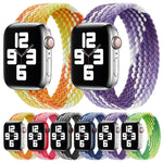 سوار ساعة بديل من النايلون المنسوج بحلقة واحدة، الحجم: L 155مم لسلسلة Apple Watch 6 و SE و 5 و 4 40مم / 3 و 2 و 1 38مم، L 155مم 40مم / 38مم