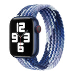 سوار ساعة بديل من النايلون المنسوج بحلقة واحدة، الحجم: XS 135مم لسلسلة Apple Watch 6 و SE و 5 و 4 44مم / 3 و 2 و 1 42مم، XS 135مم 44مم / 42مم