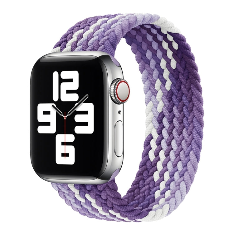سوار ساعة بديل من النايلون المنسوج بحلقة واحدة، الحجم: XS 135مم لسلسلة Apple Watch 6 و SE و 5 و 4 44مم / 3 و 2 و 1 42مم، XS 135مم 44مم / 42مم