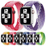 سوار ساعة بديل من النايلون المنسوج بحلقة واحدة، الحجم: XS 135مم لسلسلة Apple Watch 6 و SE و 5 و 4 44مم / 3 و 2 و 1 42مم، XS 135مم 44مم / 42مم