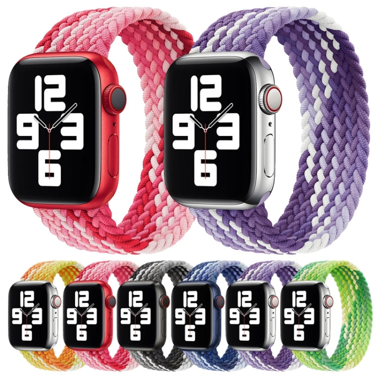 سوار ساعة بديل من النايلون المنسوج بحلقة واحدة، الحجم: XS 135مم لسلسلة Apple Watch 6 و SE و 5 و 4 44مم / 3 و 2 و 1 42مم، XS 135مم 44مم / 42مم