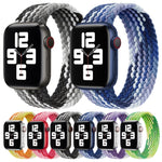 سوار ساعة بديل من النايلون المنسوج بحلقة واحدة، الحجم: M 155مم لسلسلة Apple Watch 6 و SE و 5 و 4 44مم / 3 و 2 و 1 42مم، M 155مم 44مم / 42مم