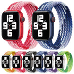 سوار ساعة بديل من النايلون المنسوج بحلقة واحدة، الحجم: L 165مم لسلسلة Apple Watch 6 و SE و 5 و 4 44مم / 3 و 2 و 1 42مم، L 165مم 44مم / 42مم