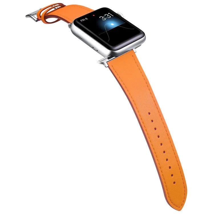 Small Waist Leather Replacement Strap Watchband, For Apple Watch Series 7  41mm / & 6 & SE & 5 & 4 40mm, For Apple Watch Series  7  45mm / & 6 & SE & 5 & 4 44mm